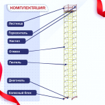 Вышка-тура  ВСП 2.0х2.0, Н-20.8м - stroymarket66.ru - Челябинск