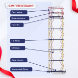 Вышка-тура  ВСП 0.7х1.6, Н-7.6м - stroymarket66.ru - Челябинск