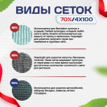 Сетка затеняющая зеленая 70% 4х100 м - stroymarket66.ru - Челябинск