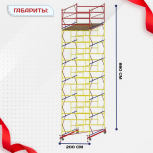Вышка-тура  ВСП 2.0х2.0, Н-8.8м - stroymarket66.ru - Челябинск